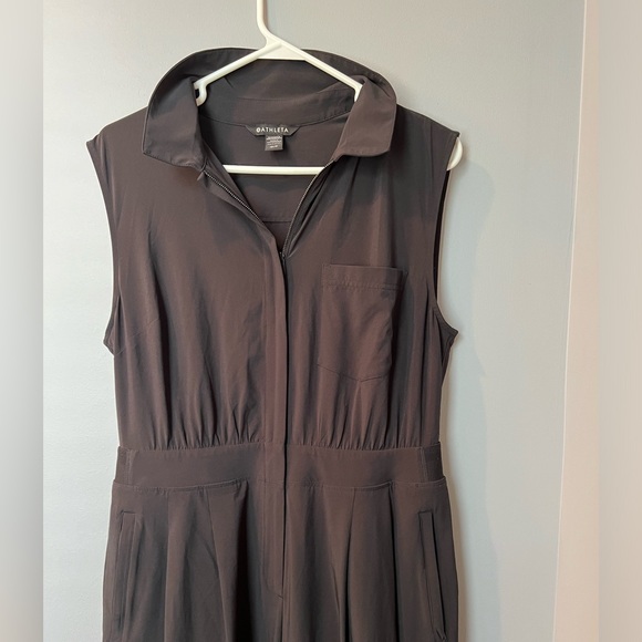 Athleta Brooklyn Wide Leg Jumpsuit - Black - Size 12P - Picture 3 of 7